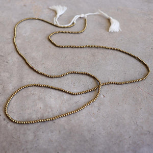Threaded Brass Bead Tassel NecklaceKOBOMO Women's Jewelry + Accessories