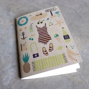 32 blank page notebook. 10cm x 14cm dimensions.